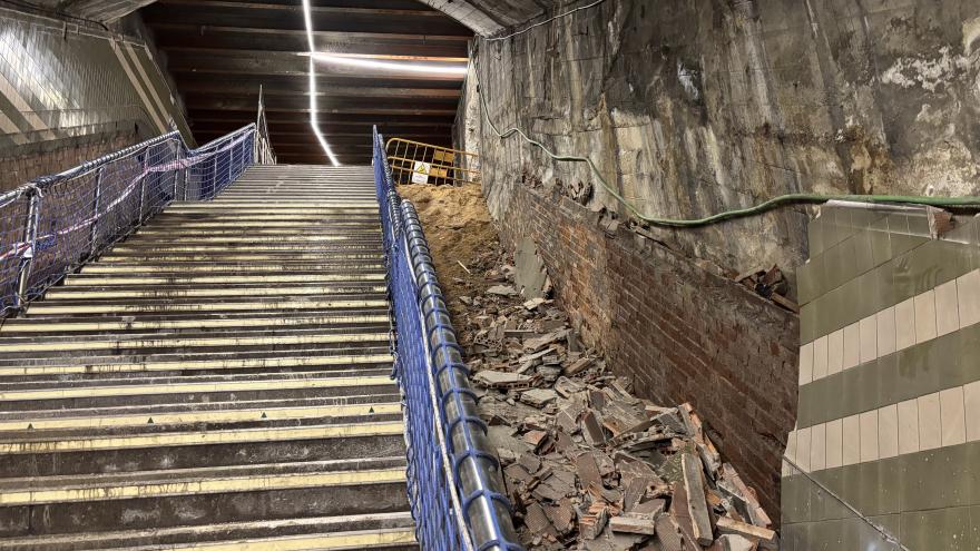 obras de la nueva estación de Metro Santiago Bernabéu