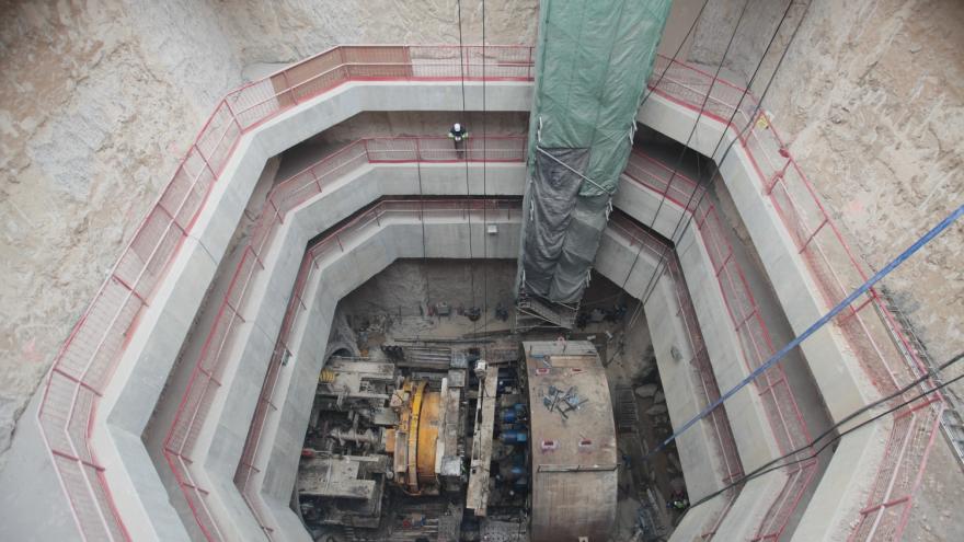 Desmontaje y extracción tuneladora por pozo de ventilación