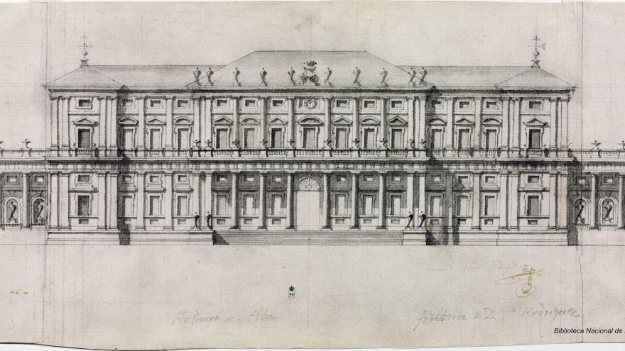 Proyecto de fachada. (Biblioteca Nacional de España).
