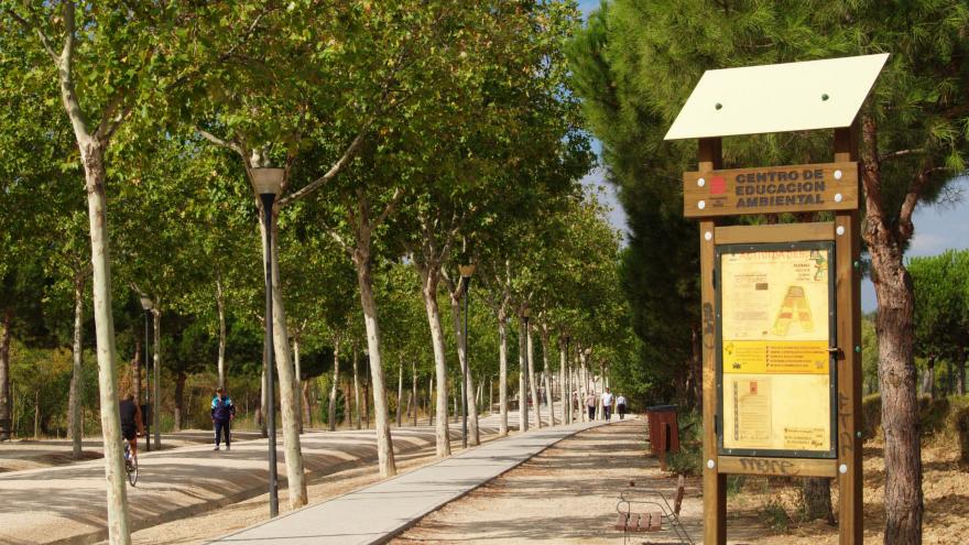 Cartel del Centro de Educación ambiental Polvoranca