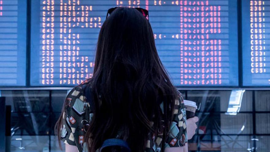 Person waiting at the airport