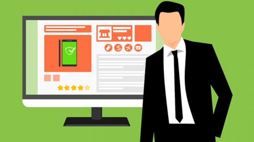 E-commerce web screen