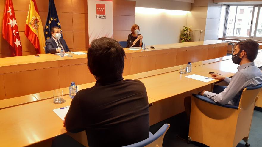 Fernández-Lasquetty se reúne con los repartidores madrileños para conocer las necesidades y demandas del sector