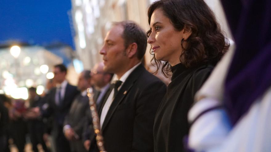 La presidenta Isabel Díaz Ayuso en la Puerta del Sol