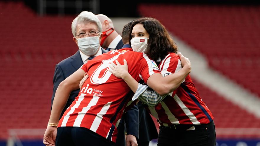 Isabel Díaz Ayuso felicita al Atlético de Madrid por la consecución de La Liga 2020/2021