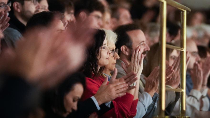 La presidenta en la actuación de esta agrupación en el Auditorio Nacional de Música 