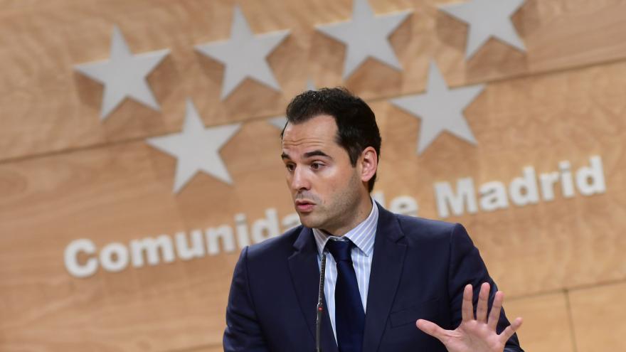 Ignacio Aguado durante la rueda de prensa