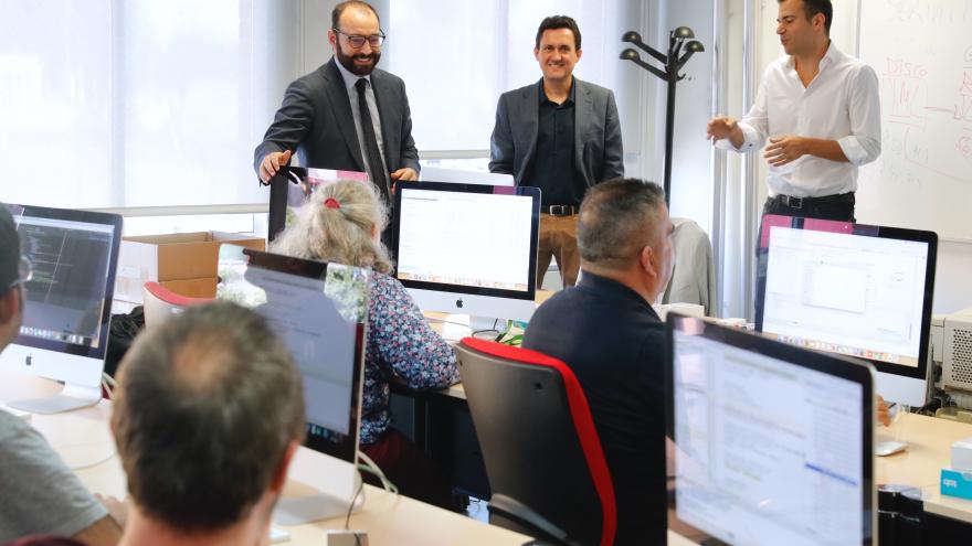 Giménez visita el Centro de Formación Profesional para el Empleo en Tecnologías de la Información y las Comunicaciones