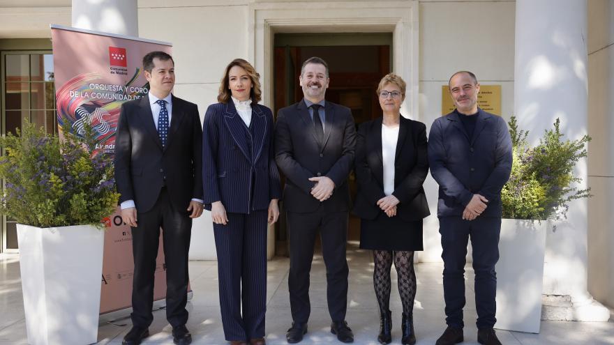 El consejero Mariano de Paco Serrano durante la presentación de la temporada de la ORCAM