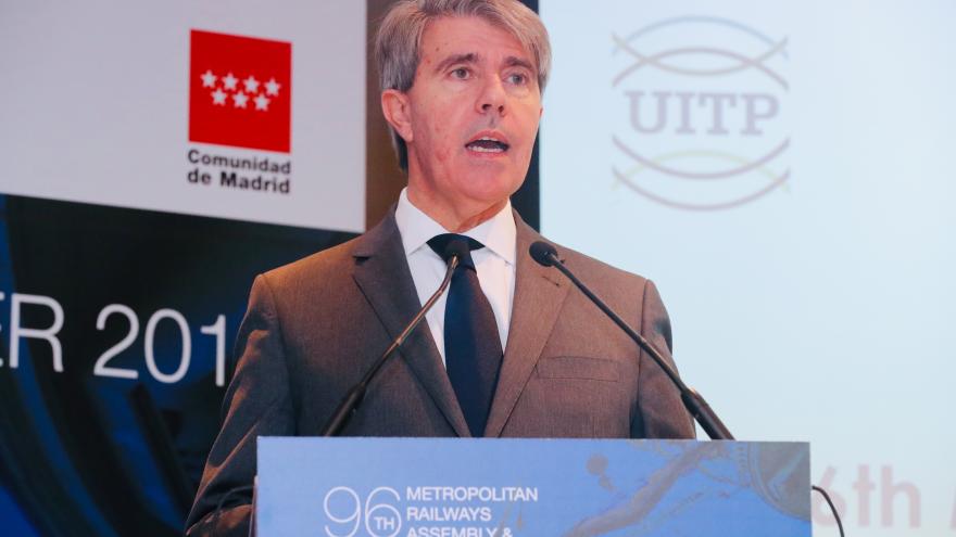 Ángel Garrido durante la inauguaración de la 96ª asamblea de la Unión Internacional de Transporte Público