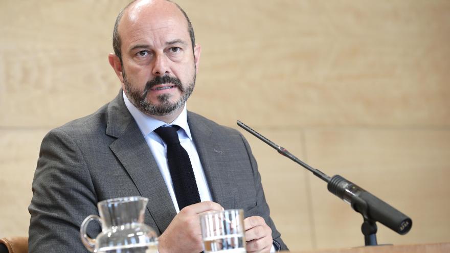 Pedro Rollán, vicepresidente, consejero de Presidencia y portavoz del Gobierno, comparece en rueda de prensa para dar cuenta de los acuerdos adoptados en el Consejo de Gobierno