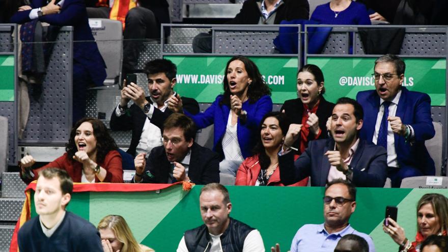 Díaz Ayuso en la entrega de la Copa Davis a España 