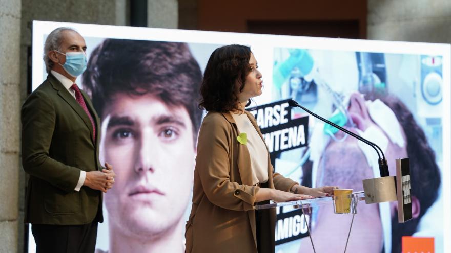 Díaz Ayuso presenta campaña concienciación frente al Covid