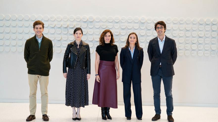 La presidenta de la Comunidad de Madrid, Isabel Díaz Ayuso, en la Columbia Business School