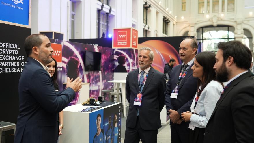 El consejero Miguel López-Valverde en la inauguración del congreso Merge Madrid