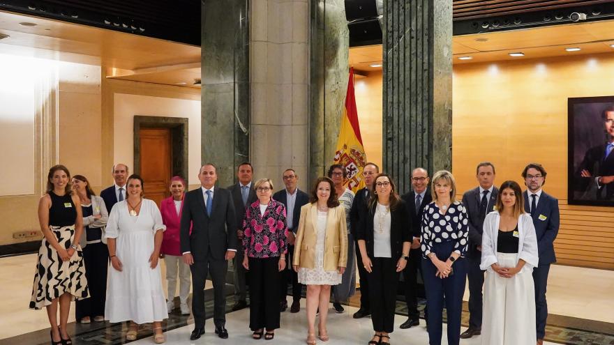 La consejera Fátima Matute durante una jornada sobre el cáncer de pulmón