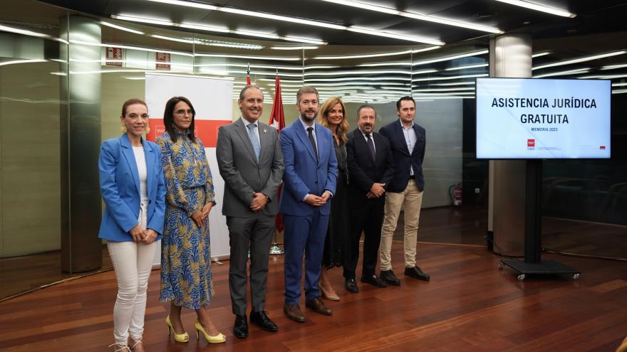 El consejero Miguel Ángel García Martín durante la presentación de la memoria anual del servicio de asistencia jurídica gratuita