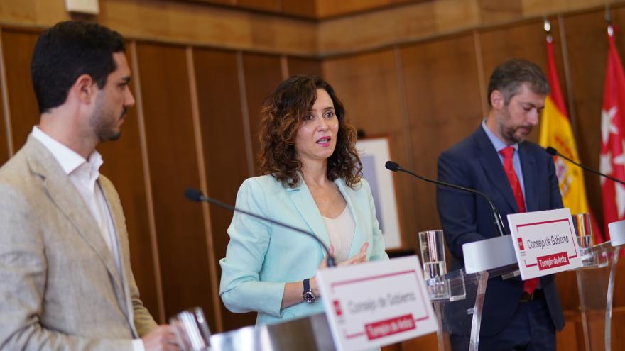 La presidenta Isabel Díaz Ayuso en rueda de prensa tras el Consejo de Gobierno