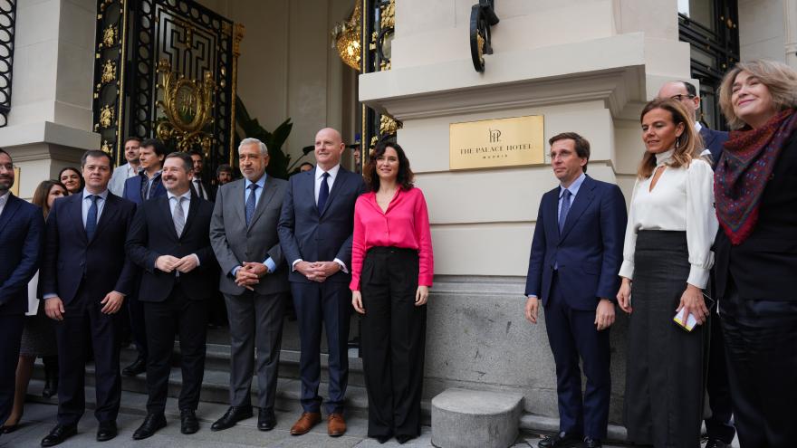 La presidenta Isabel Díaz Ayuso en la inauguración del nuevo Hotel Palace de Madrid