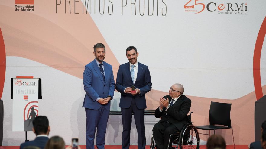 El consejero Miguel Ángel García Martín durante la entrega de los Premios Prodis XXV Aniversario 