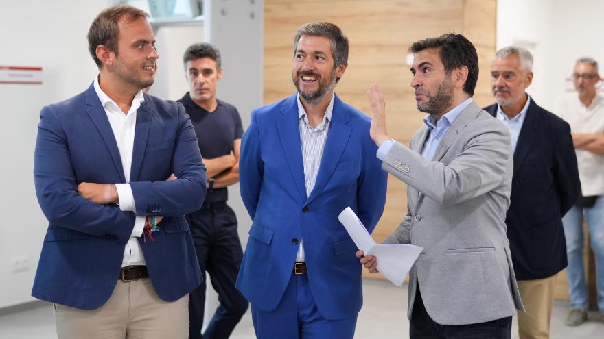 El consejero Miguel Ángel García Martín durante su visita al juzgado de primera instancia e instrucción en Arganda del Rey