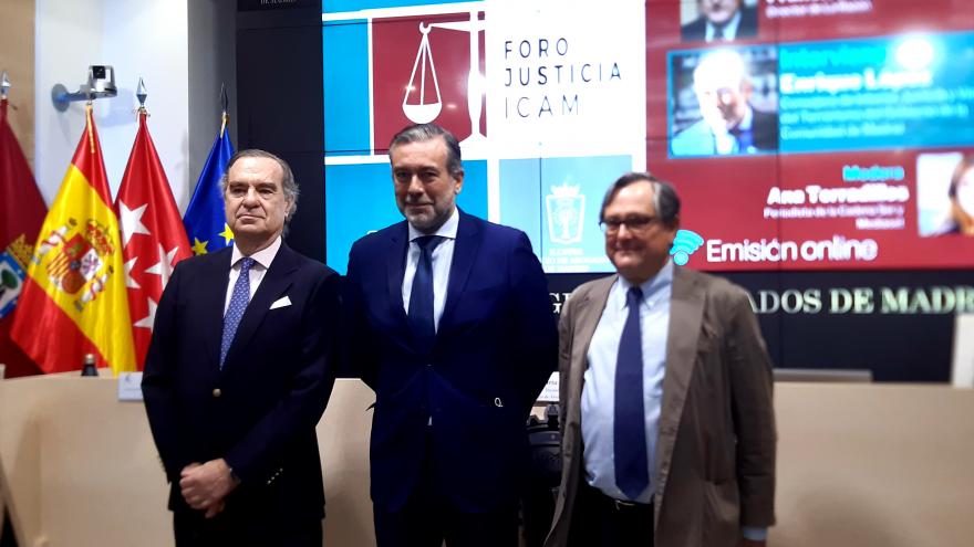 Enrique López durante su participación en el Foro Justicia ICAM