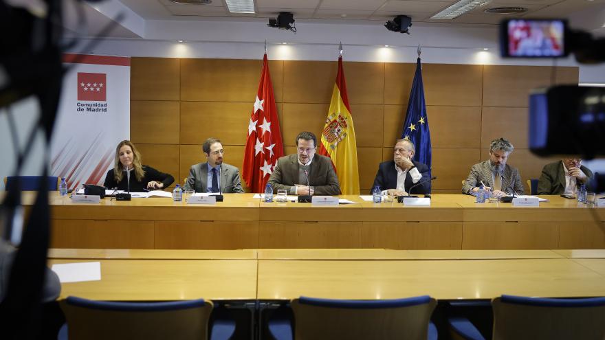 Javier Fernández-Lasquetty en un momento de la presentación de la calculadora del impuesto de Sucesiones