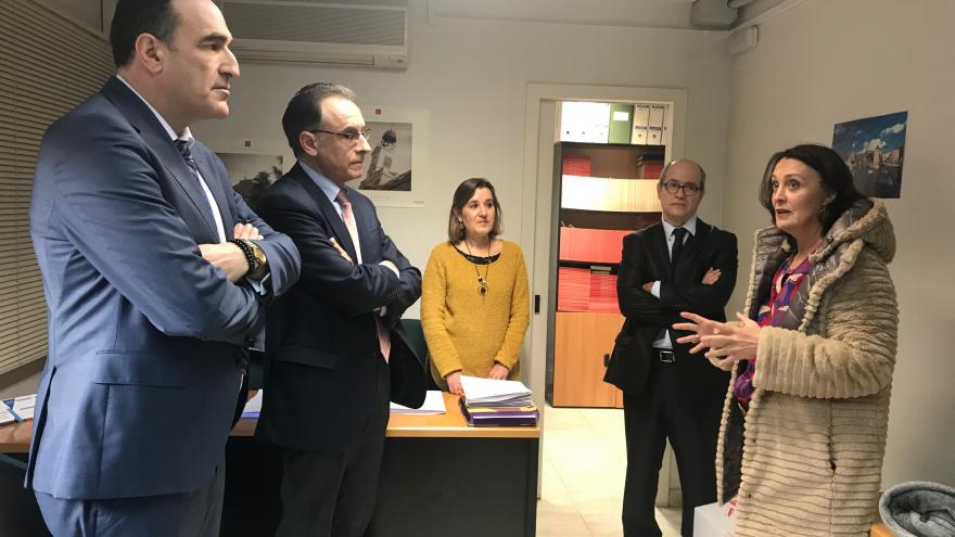 Yolanda Ibarrola durante su visita al juzgado de paz de Algete