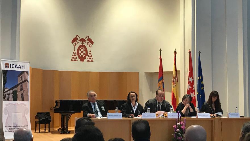 Yolanda Ibarrola en el acto institucional organizado por el Colegio de Abogados de Alcalá de Henares