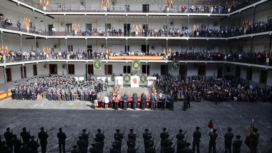 Imagen general de la celebración por la Patrona de la Guardia Civil en el Acuartelamiento 