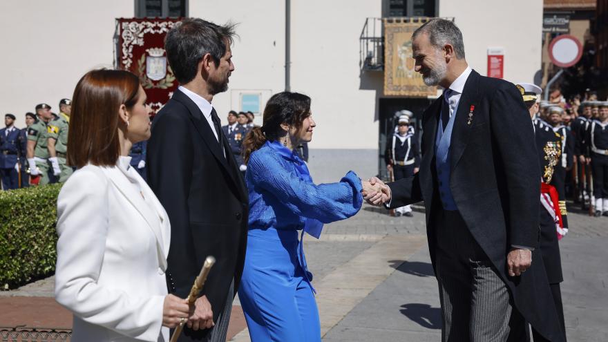 La presidenta Isabel Díaz Ayuso durante la entrega del Premio Cervantes 