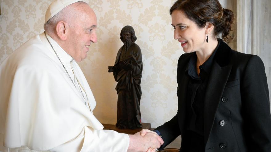 La presidenta Isabel Díaz Ayuso ha viajado a Roma