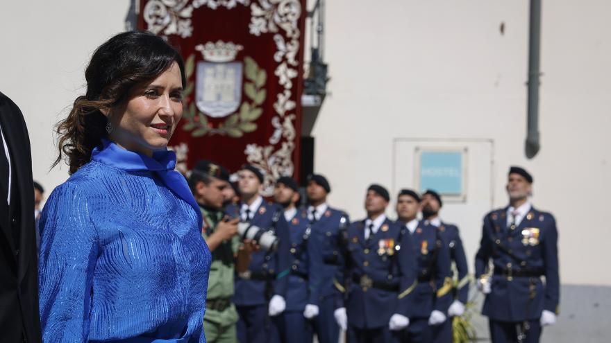 La presidenta Isabel Díaz Ayuso durante la entrega del Premio Cervantes 