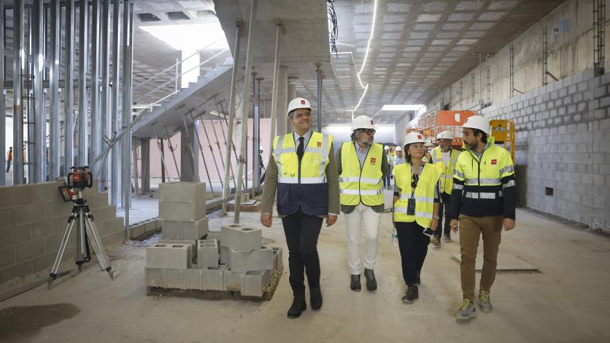El consejero Jorge Rodrigo ha visitado las obras del intercambiador de transporte de Valdebebas