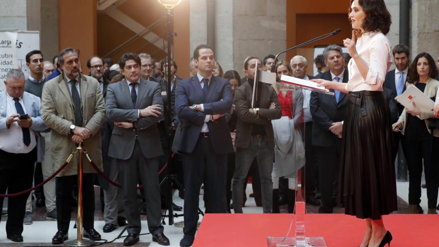 Isabel Díaz Ayuso durante el acto