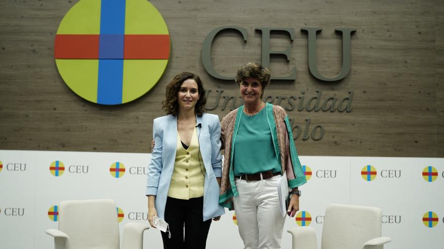 Isabel Díaz Ayuso durante la inauguración de un postgrado universitario en Liderazgo y Compromiso Cívico