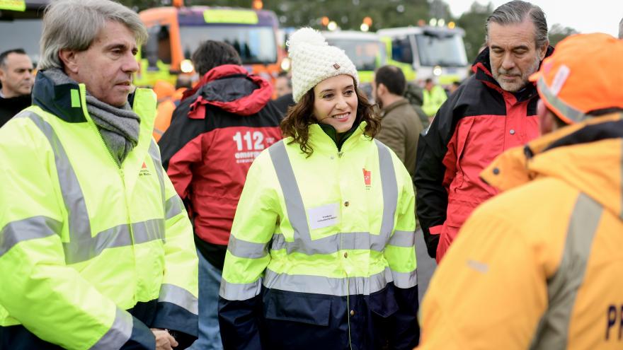 Isabel Díaz Ayuso durante la presentación del Plan de Protección Civil ante Inclemencias Invernales 2019-2020