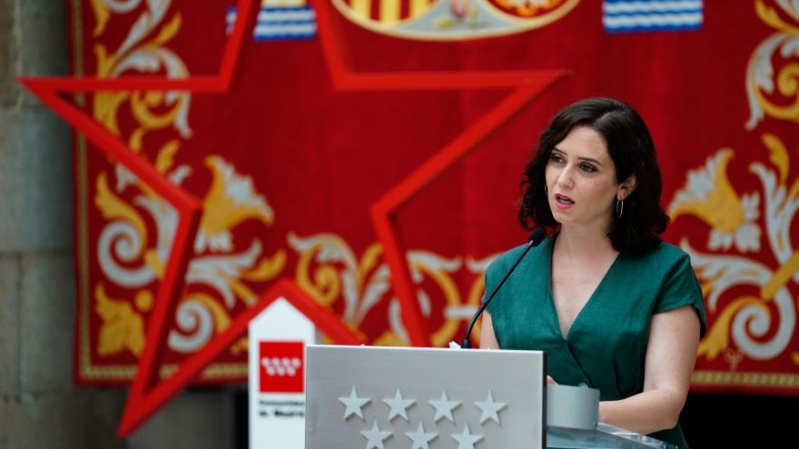 Isabel Díaz Ayuso durante la presentación de la Estrategia frente al COVID-19
