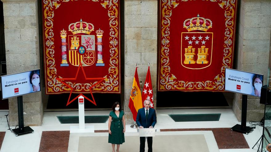 Isabel Díaz Ayuso durante la presentación de la Estrategia frente al COVID-19
