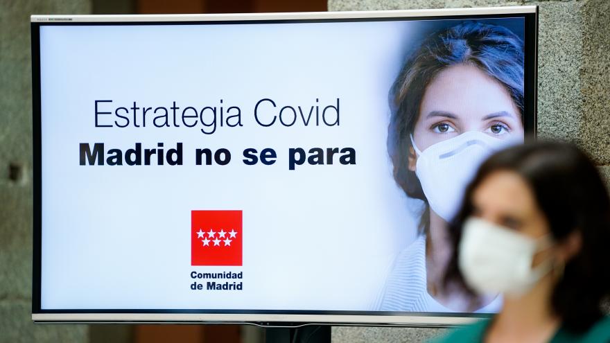Isabel Díaz Ayuso durante la presentación de la Estrategia frente al COVID-19