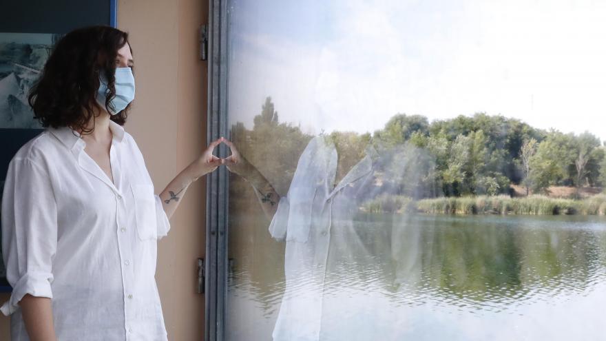 Isabel Díaz Ayuso durante la presentación de Madrid en verde