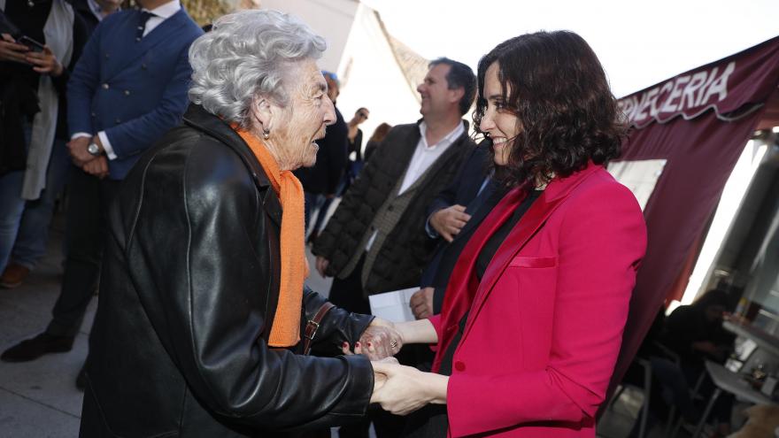 Isabel Díaz Ayuso durante su visita a Torrejón de Ardoz