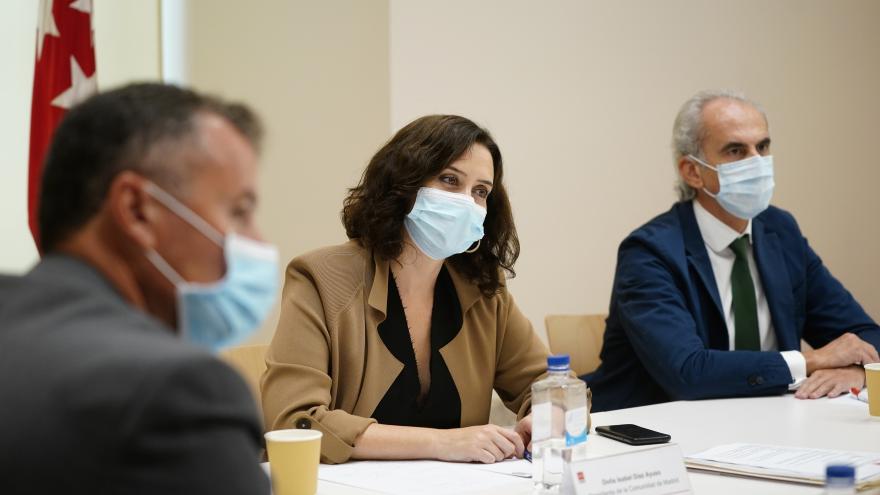 Isabel Díaz Ayuso durante la reunión