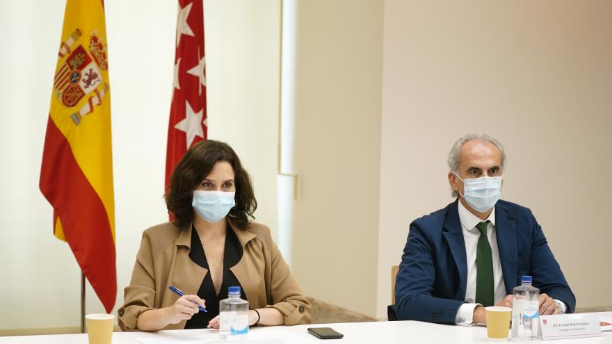 Isabel Díaz Ayuso durante la reunión