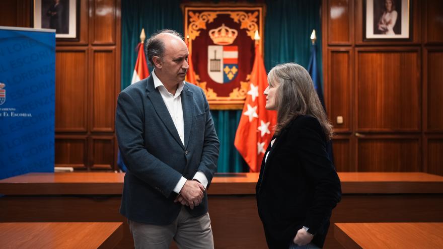 Miguel López-Valverde en el ayuntamiento de San Lorenzo de El Escorial