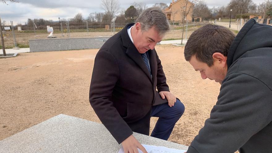 José Antonio Sánchez en un momento de su visita a Gascones