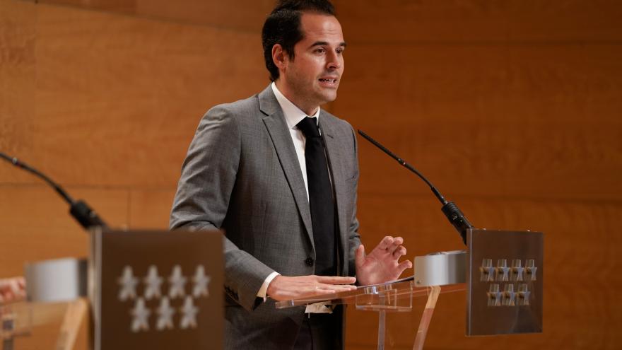 Ignacio Aguado durante la presentación del Plan Recuperación COVID19