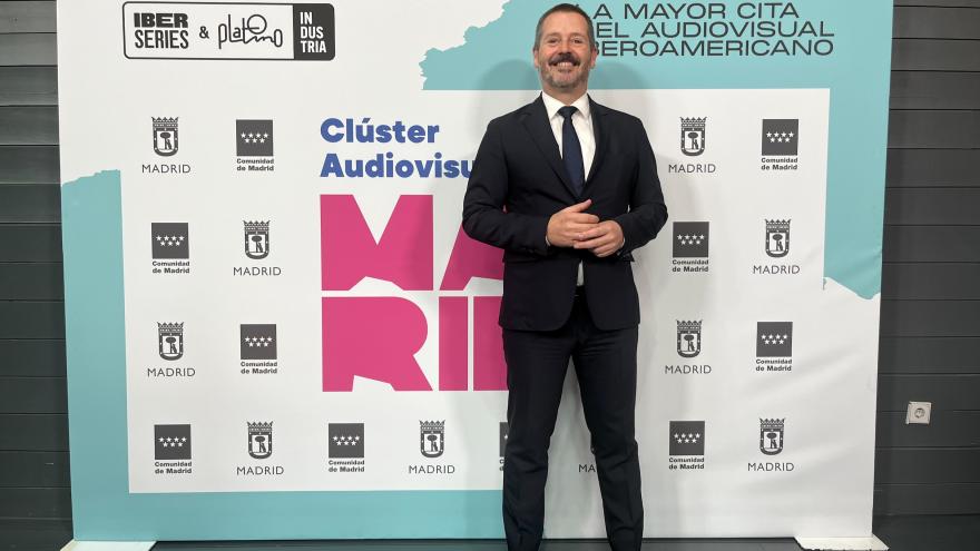 El consejero Mariano de Paco Serrano en el estreno del Clúster Audiovisual de Madrid