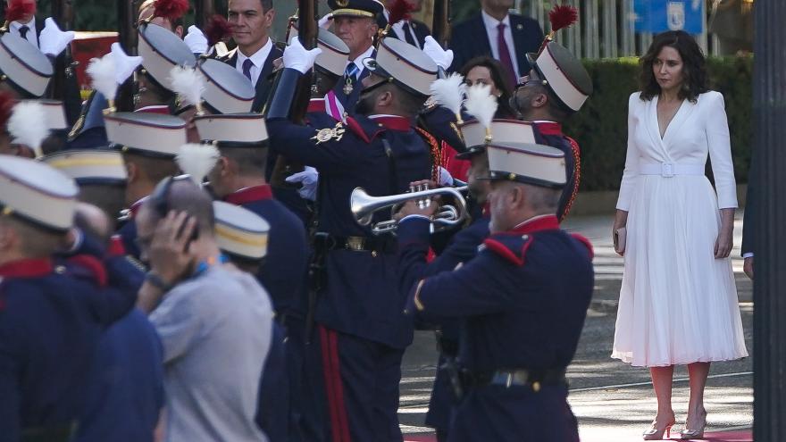 La presidenta Isabel Díaz Ayuso en la celebración de la Fiesta Nacional 