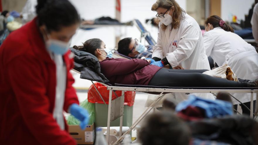 Donación de sangre en la Real Casa de Correos